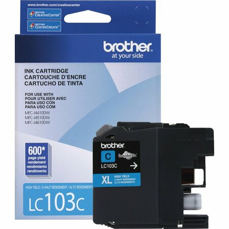 BROTHER INTERNATIONAL High Yield Cyan Ink Cartridge LC103C